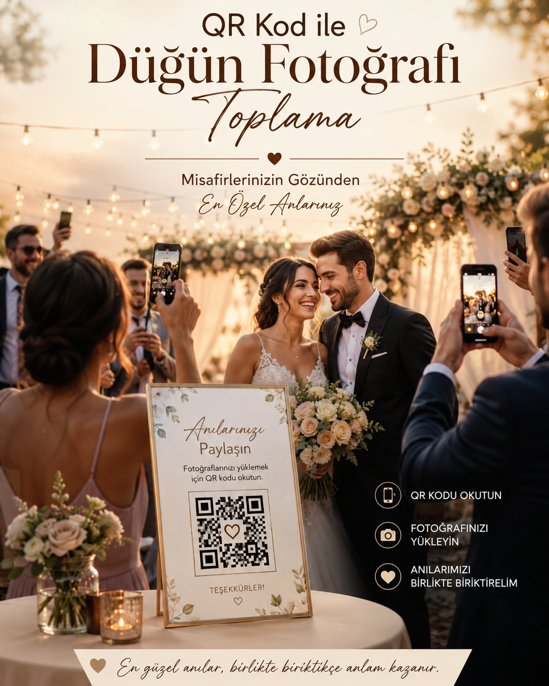 QR Kod ile Düğün Fotoğrafı Toplama: Misafirlerinizin Gözünden En Özel Anlarınız